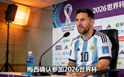 梅西确认参加2026世界杯新闻图片 - 梅西在采访中发言